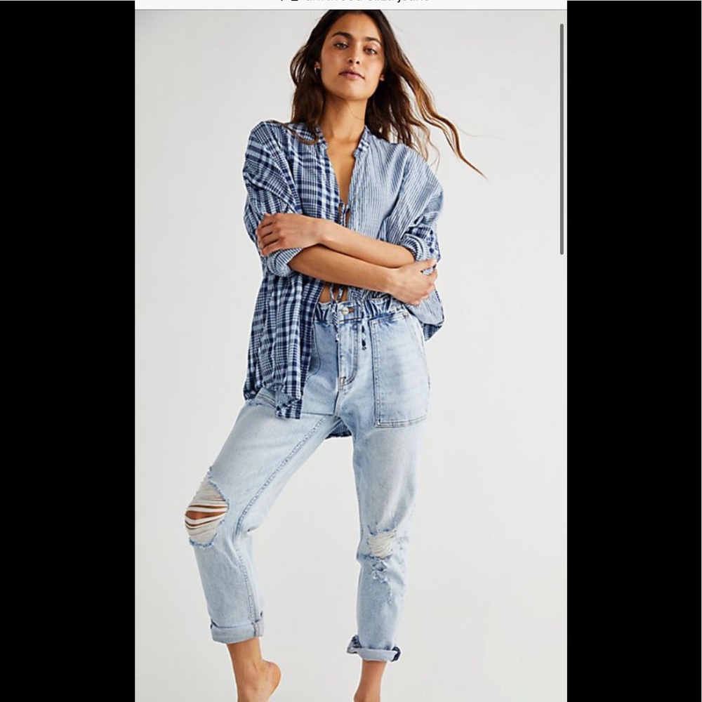 Free people x Driftwood Eliza jeans size small